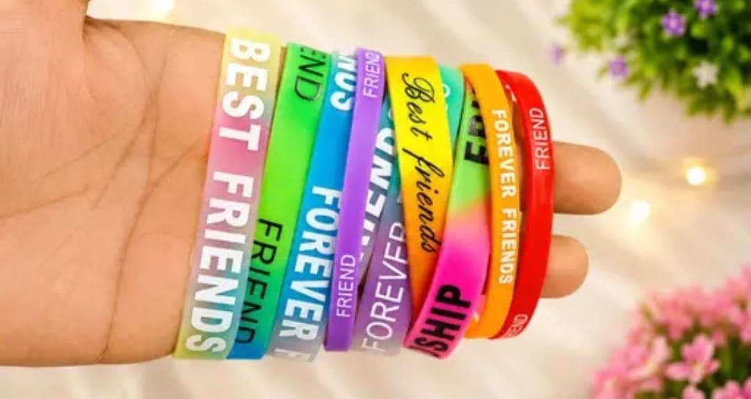 Premium silicone friendship wrist band image